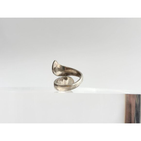 White Guilloche Wrap Siam Thai 925 Sterling Silver Vintage Ring - sz 5.25 - Picture 12 of 14